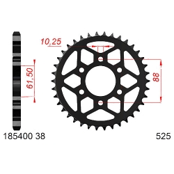 Kettenrad Stealth ZF Dual ZFD-29056 (Schwarz)