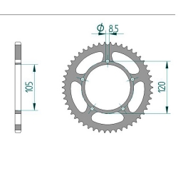 DID Kettensatz Stahl Aprilia RX 50 6-Gang (MU02) Bj.2000