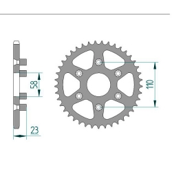 Kettenrad C50-Stahl