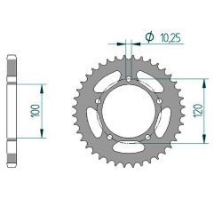 Kettenrad Stealth ZF Dual ZFD-702 (Gold)