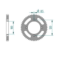 Kettenrad Stealth ZF Dual ZFD-1140 (rot)
