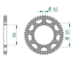 Kettenrad Stealth ZF Dual ZFD-1134 (Rot)