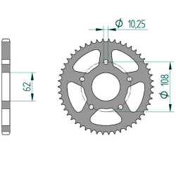 Kettenrad Stealth ZF Dual ZFD-15073 (Gold)