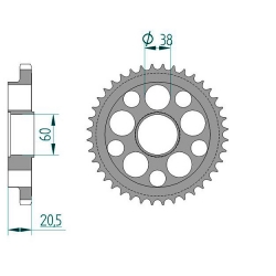 Kettenrad C50-Stahl