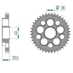 Kettenrad C50-Stahl