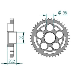 Kettenrad C50-Stahl