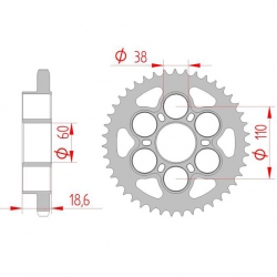 Kettenrad C50-Stahl