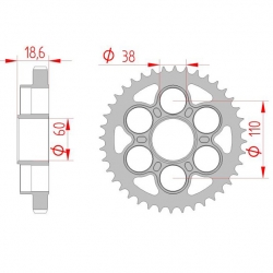 Kettenrad C50-Stahl