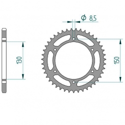 Kettenrad C50-Stahl