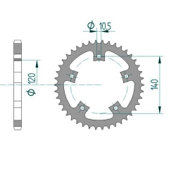 Kettenrad C50-Stahl