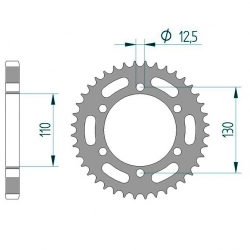 Kettenrad C50-Stahl