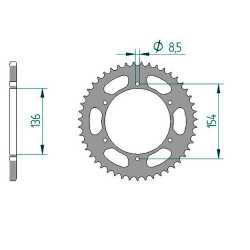 Kettenrad Stealth ZF Dual ZFD-9 (Gold)