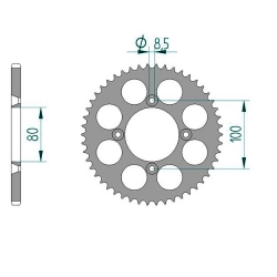 Kettenrad Aluminium