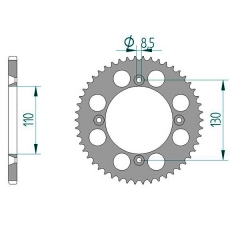 Kettenrad Aluminium