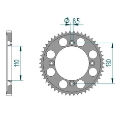Kettenrad Aluminium