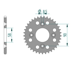 Kettenrad Aluminium