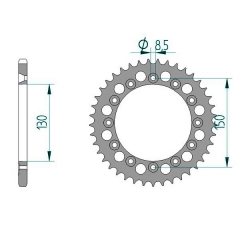 Kettenrad Aluminium