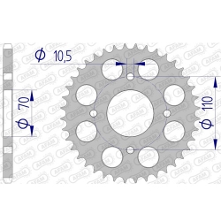 Kettenrad Aluminium