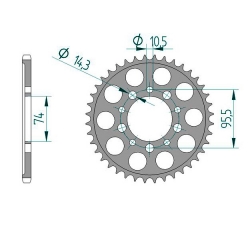 Kettenrad Aluminium