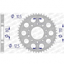Kettenrad Aluminium