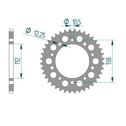Kettenrad Aluminium