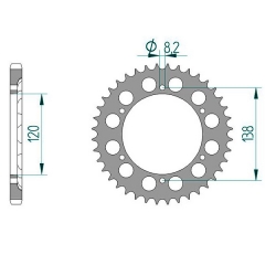 Kettenrad Aluminium