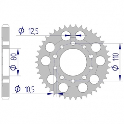 Kettenrad Aluminium