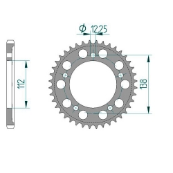 Kettenrad Aluminium