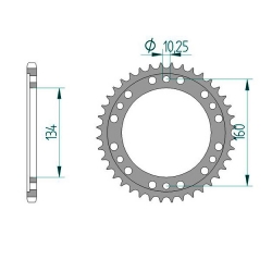 Kettenrad Aluminium