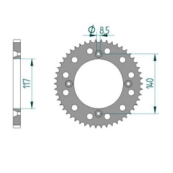 Kettenrad Aluminium