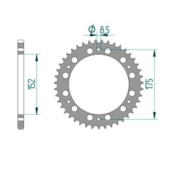 Kettenrad Aluminium