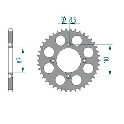 Kettenrad Aluminium