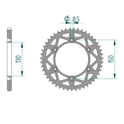 Kettenrad Aluminium