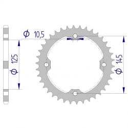 Kettenrad Aluminium