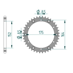 Kettenrad Aluminium