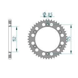 Kettenrad Aluminium