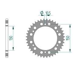 Kettenrad Aluminium