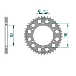Kettenrad Aluminium