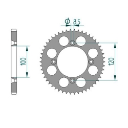 Kettenrad Aluminium