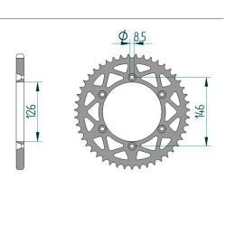 Kettenrad Aluminium