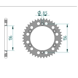 Kettenrad Aluminium