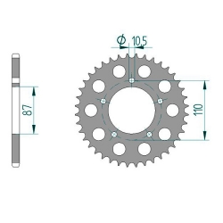 Kettenrad Aluminium