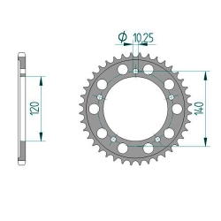 Kettenrad Aluminium