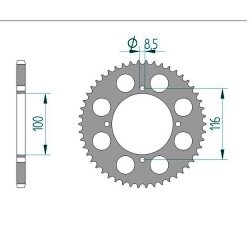 Kettenrad Aluminium