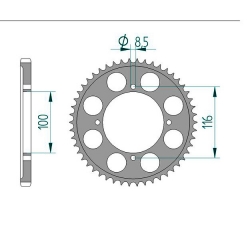 Kettenrad Aluminium