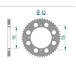 Kettenrad Aluminium