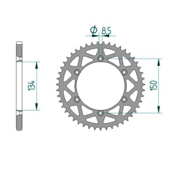 Kettenrad Aluminium