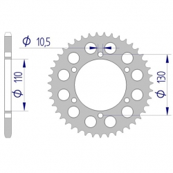 Kettenrad Aluminium