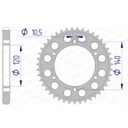 Kettenrad Aluminium