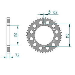 Kettenrad Aluminium